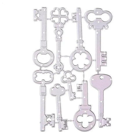 9 Piece Vintage Keys Metal Cutting Dies Set For Scrapbooking And Card Making Dope DIY Die Cuts And Embossing Stencils for crafts