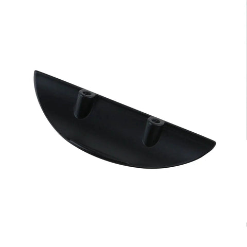 Back view of black 1-1/4 inch crescent drawer pull made of zinc alloy with 32 mm hole centers, part of 10 Pack Crescent Drawer Pulls Black Zinc Alloy Nordic Style Cabinet Wardrobe Handles With One And One Quarter Inch Hole Centers 32 Mm Includes M4 Screws Durable Easy Install For Daily Use In Kitchen Cabinets Dressers And Wardrobes.
