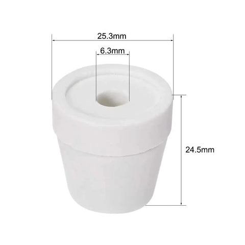 Ceramic Tapered Insulator Beads By UXCELL, Alumina Porcelain Stepped Beads For Heating Wire, 6.3mm Diameter, 5 Pcs
