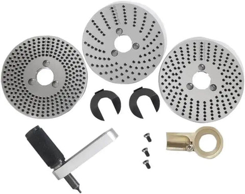 Dividing plate set components for 6 Inch Rotary Table For Milling Machine Tools, including screws and fixtures for precise indexing.