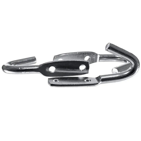 Rope Binding Hooks 2 Pack Open End 1-1/16 Inch For Tarp Anchors And Tie Downs Shelving And Outdoor Projects, side view.