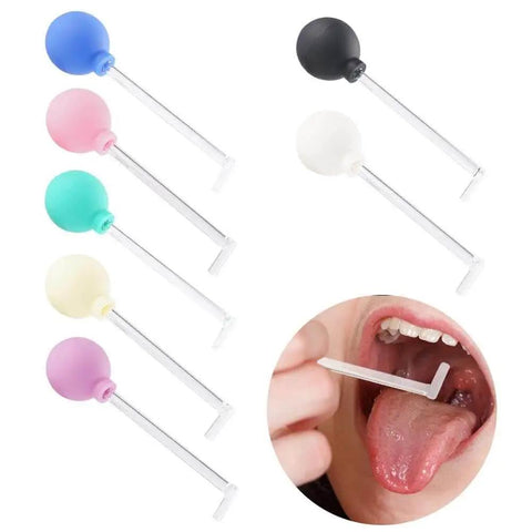 Manual Vacuum Tonsil Stone Remover Kit With Safe PVC Glass Tube for adults dental suction mouth cleaner in various colors