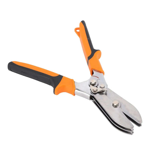 Beefy Heavy Duty 5 Vane Wing Sheet Metal Crimper Pliers for HVAC Ductwork 24 to 28 Gauge High Carbon Steel Tool with Deep Throat
