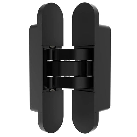 Black Invisible Door Hinge With 180 Degree Swing Heavy Duty Concealed Hinge Supports Up To 135lb Three Way Adjustable For Interior Doors