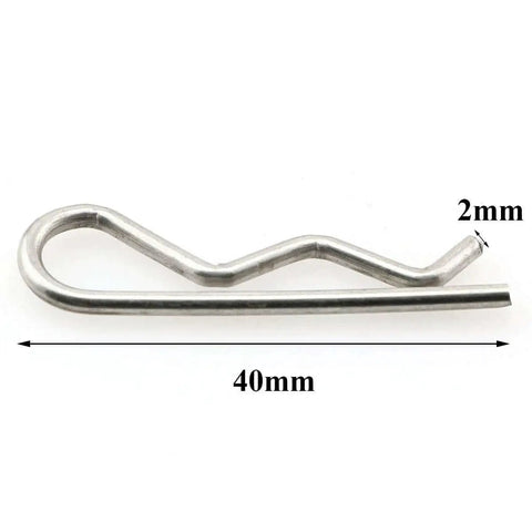 100Pcs R Type Cotter Pins Set In 4 Sizes M1x17mm M1.2x21mm M1.5x28mm M2x40mm 304 Stainless Steel Waterproof Rustproof Pro Grade All In One