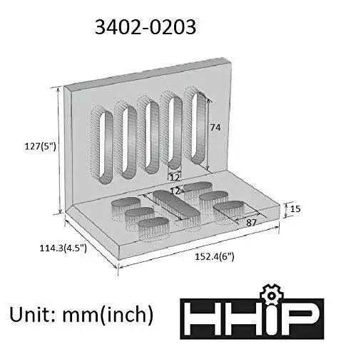 Slotted Angle Plate For Machining And Layout Open End Six By Five By Four And A Half Inch With Convenient Clamping Slots