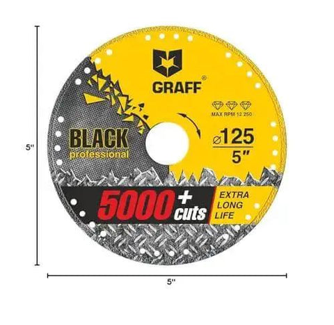 5 Inch Diamond Cut Off Wheel For Angle Grinder Pro Grade Long Life Metal Cutting Disc Dry Cut Heavy Duty For Steel Iron Pipes