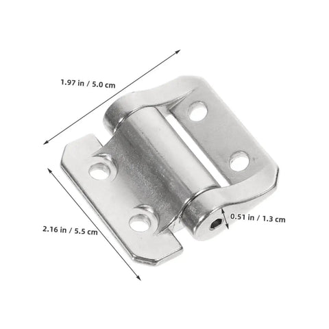 Heavy-Duty Cabinet Door Hinge Replacement With Damping For Residential Doors, metal hinge front view with dimensions
