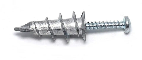 Zinc Self Drilling Drywall Anchors Kit With Screws, 200 Piece Set Including 100 Anchors And 100 Screws, Size 8 Wall Anchors