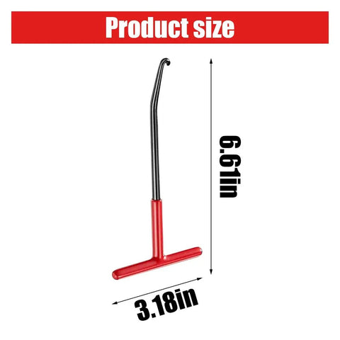Motorcycle Exhaust Spring Hook T Handle Rubber Coated Puller Tool with size dimensions 6.61 x 3.18 inches shown