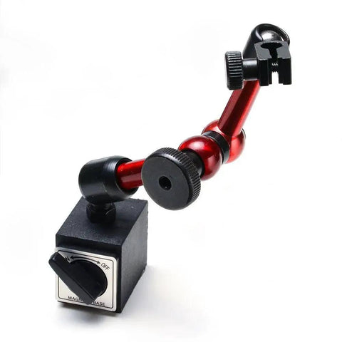 3 Joint Red Adjustable Magnetic Base Holder For Digital Dial Indicator AGPtek With On Off Move Base For Easy Positioning