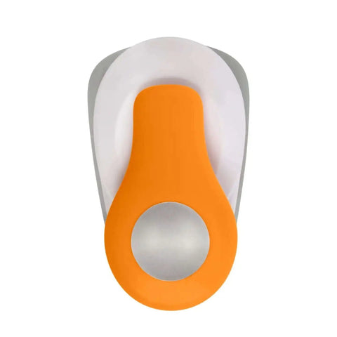 Top view of 2 Inch Circle Punch For Scrapbooking And Card Making Easy Manual Lever Punch That Delivers Clean Punched Out Designs For Paper Crafts Perfect For Embellishments And Windows Gray.