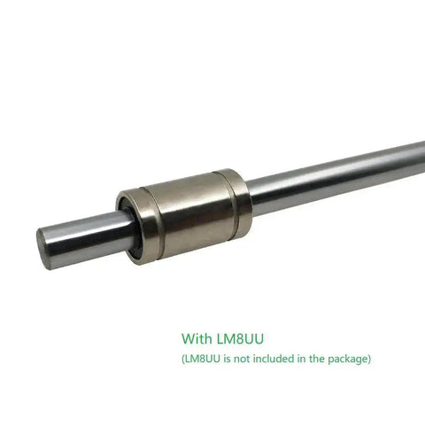 Two Pack 8mm By 1000mm Chrome Plated Case Hardened Linear Motion Rods With Chamfered Ends Carbon Steel Guide Shafts H8 Tolerance