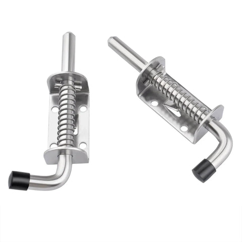 Durable Shed Door Hardware Kit with 6-Inch T-Hinges, T-Handle Lock, Latches, and Barrel Bolts, close-up of barrel bolts