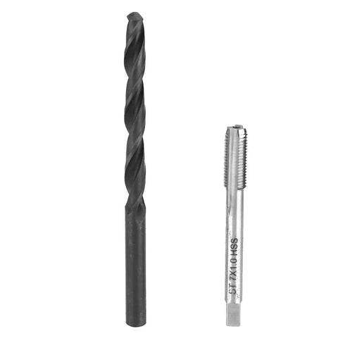 Drill bit and tap from Pro Grade 25 Pack Helicoil Thread Repair Kit In Stainless Steel M7x1.0 For Switches Autos Telecom Gear