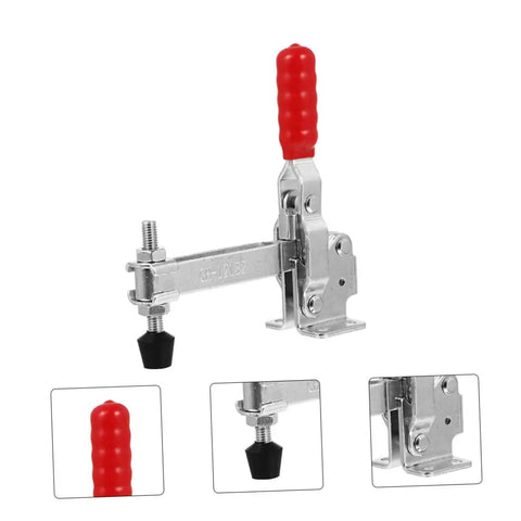 Two Pack Hand Toggle Clamps With Rubber Tips Quick Release Iron Fixed Toggle Clamps For Woodworking Jigs And Fixtures Durable Hold Down Clamps