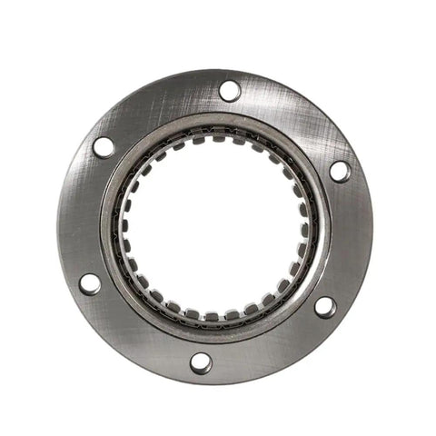 One Way Clutch Bearing For Motorcycle Starter System Compatible With 400 IRS 450i SE IRS MXU 400 IRS Green Line 450i 465i 2X4 4X4 Euro 4 Models Durable Replacement For Smooth Engine Engagement And Long Life, circular metal component with bolt holes