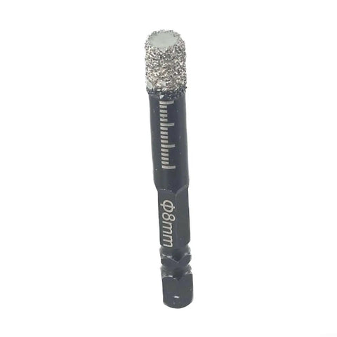 Diamond Dry Drill Bit Set For Marble Ceramic Tile Glass Granite And Concrete With Internal Cooling Wax, 8mm size