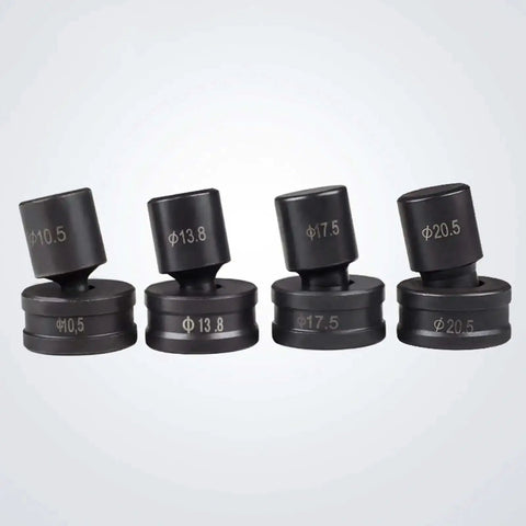 Heavy Duty Hydraulic Round Hole Punch Die Set For Metal Stamping And Sheet Metal Work 4 Piece Replacement Dies In 22 23 24 25 Millimeters