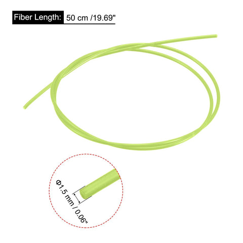 Meccanixity fiber optic rods, PMMA, green, 1.5mm diameter x 50cm length, Amazon