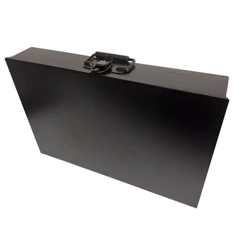 Rugged 1275 Piece Hardware Drawer Kit With Grade 5 Hex Head Bolts Nuts And SAE Washers in black metal storage box
