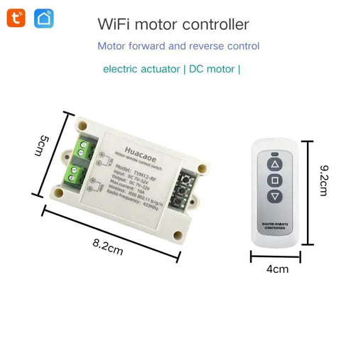 WiFi Forward And Reverse Relay Module 10A 7 To 32V DC For Linear Actuators And Motors with remote control and measurements
