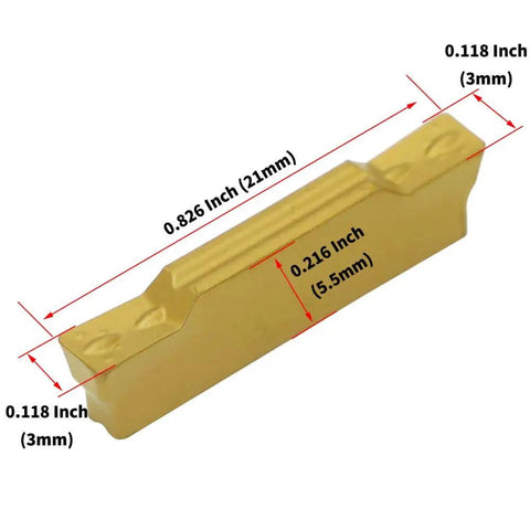 Heavy Duty CNC Lathe Grooving Tool Holder With Three MGMN300 Carbide Blades 0.787 Inch MGEHR2020 3 Blade Dimensions View