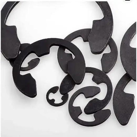 Durable Spring Steel E Clips With Black Oxide Finish For Secure Shaft Retention Five Eighth Inch Size Built To Last Heavy Duty