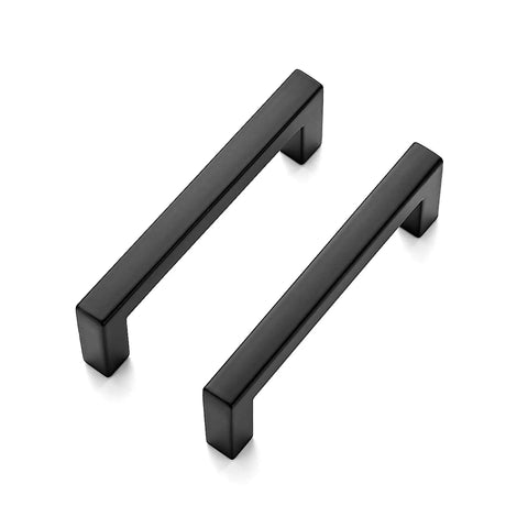 Two pieces from 30 Pack Solid Zinc Slim 3 Inch Center To Center Square Bar Drawer Handles Matte Black Kitchen Cabinet Hardware Pulls