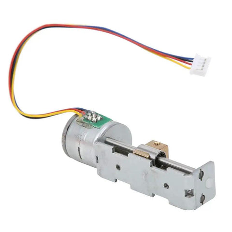 Compact Linear Stage Actuator With Slide Rail And Lead Screw For Precision Measuring Devices, Stepper Motor Attached.