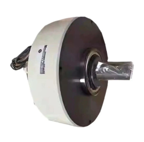 Industrial Magnetic Powder Clutch And Electromagnetic Brake ZX-5YH ZKG-5YN ZKG-10YN side view with shaft and wiring