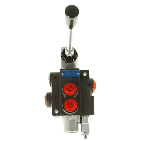 One Spool Hydraulic Directional Control Valve With 13GPM And 3600PSI Open Center For Small Tractors, Loaders And Log Splitters, BSPP 1/2 Ports A B P T N, Open Center System, Built For Real World Farm Workhorse Performance, High Efficiency All Carb Brand front view