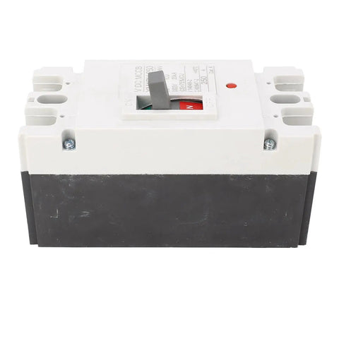 Two Pole DC Miniature Circuit Breaker 1000V 250A Molded Case Switch, 20kA Breaking Capacity, front view of breaker