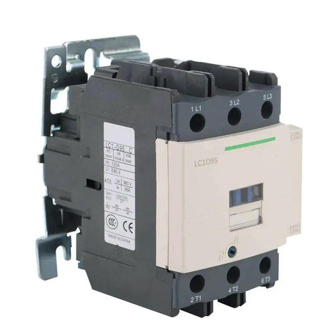 Heavy Duty 380V 95A 3 Pole AC Contactor With Coil For Power Engineering shown in side view
