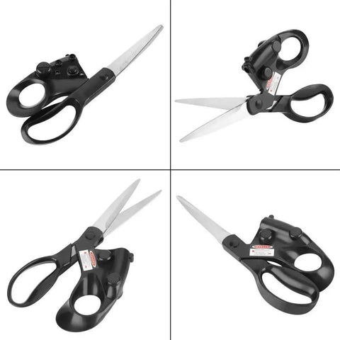 Pro Grade Laser Guided Sewing Scissors for Home Crafting with Built In Laser Line for Precise Straight Cuts featuring ergonomic handle