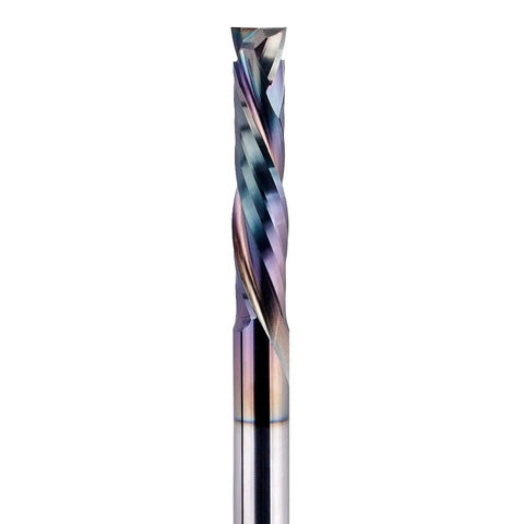 Up And Down Compression Router Bit With One Quarter Inch Shank, One And A Quarter Inch Cutting Length, Three Inch Overall Length