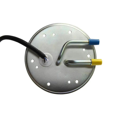 Top view of E2237S Fuel Pump Assembly showing metal connectors, compatible with 1999-2003 Ford F-150 and 1999 Ford F-250.