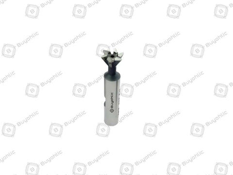 Durable Double Edged HSS Dovetail Cutter End Mill Tool for Metalworking and Machining 45 Degree Cut, tool displayed vertically.