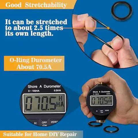 Universal 407 Piece SAE O Ring Kit For Automotive Plumbing and Hydraulics Nitrile Rubber O Ring Set stretchability and durometer