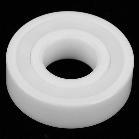 Two white ceramic deep groove ball bearings, 12x28x8 mm, double sealed 6001-2RS