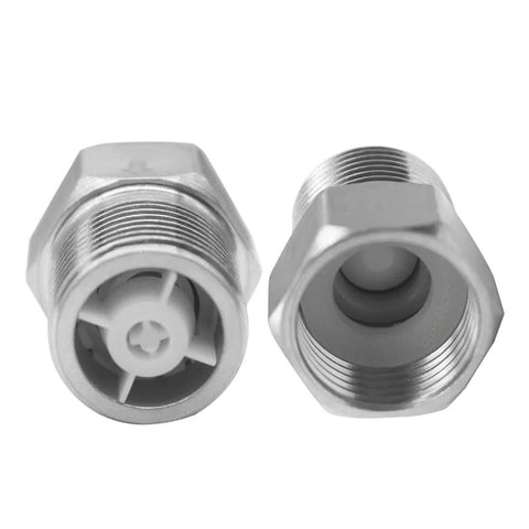 BesNPT stainless steel 1/2in female to 1/2in male check valve, one-way backflow preventer, pack of 2