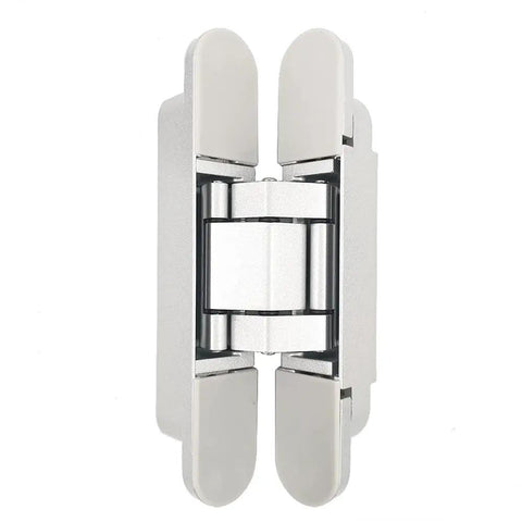 Concealed Door Hinges Heavy Duty Invisible 3D Adjustable Pair for Doors Up To 850mm Wide And 35mm Thick installed view
