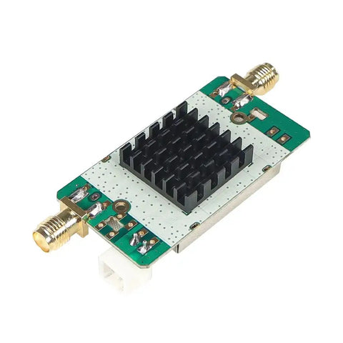 Two Way LoRa Signal Booster And Power Amplifier Module For 863-870MHz And 902-928MHz, featuring connectors and cooling element