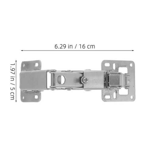 Beefy Hidden Concealed Door Hinges 170 Degree For Thick Doors, Ultra Sturdy 2 Pack With Screws, hinge showing dimensions