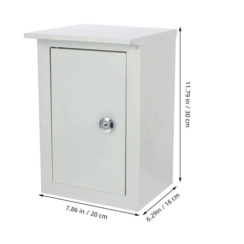 Outdoor Weatherproof Metal Junction Box Electrical Distribution Enclosure 160x300x200mm with closed front view