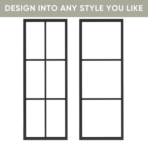 Bypass Double Glass Barn Door 84 By 84 Inches With 7.5 Foot Side Mounted Hardware Kit Includes Two 42 By 84 Tempered Glass Panels