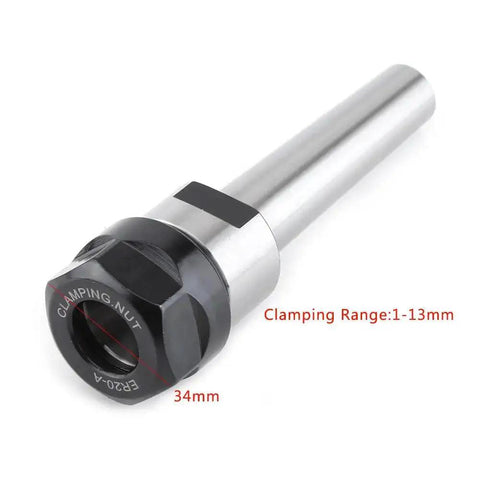 MT2 Collet Chuck Holder for CNC Milling, Taper Collet Arbor Adapter, featuring 34mm diameter and 1-13mm clamping range.