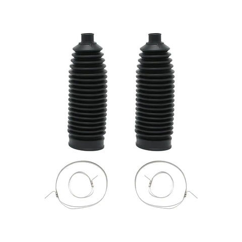Gariqe CV joint boot set: two black rubber suspension boots with metal clamps