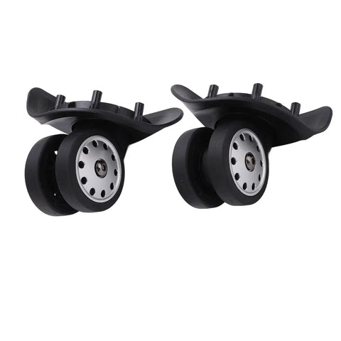 2 Pack Perforated 360 Degree Swivel Luggage Wheels Casters For Suitcases And Travel Trolleys Replacement Spinner Wheels Black