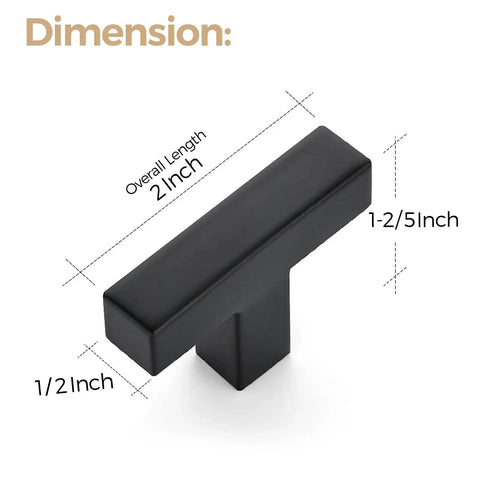 30 Pack 2 Inch Square Cabinet Pulls Matte Black Stainless Steel Kitchen Drawer Pulls Cupboard Handles dimensions